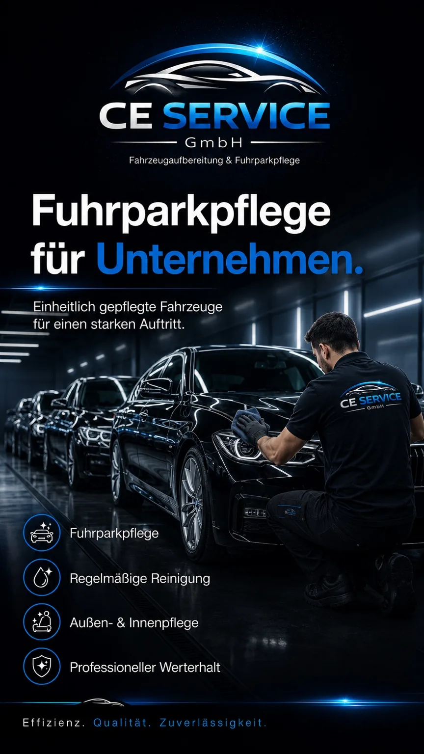 Fuhrparkpflege für Autohäuser und Fahrzeugbetriebe in NRW